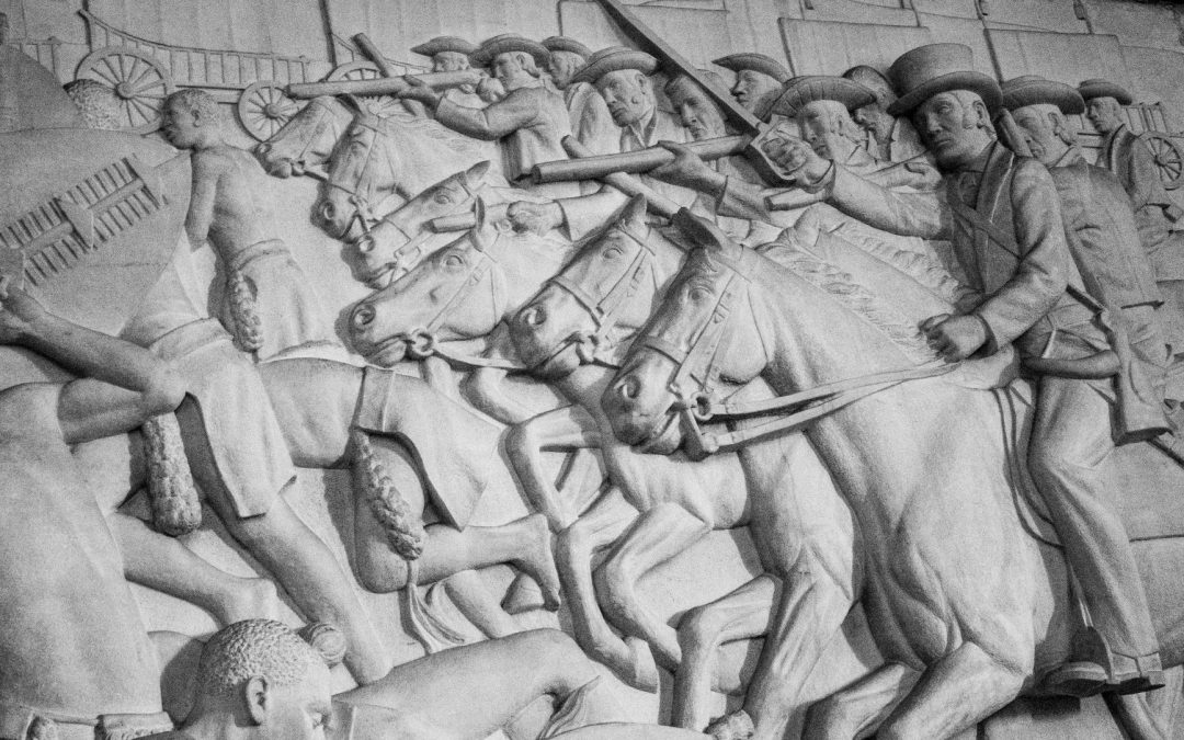 Loving One's Country relief sculpture